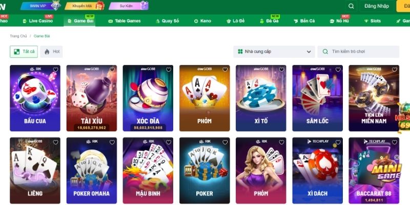 Cá cược sảnh game bài tại nhà cái nhận thưởng hậu hĩnh
