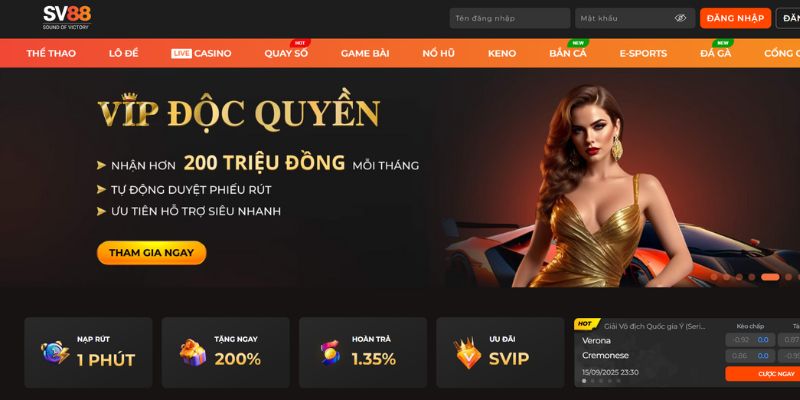 Khám phá sơ lược về sân chơi uy tín - SV88